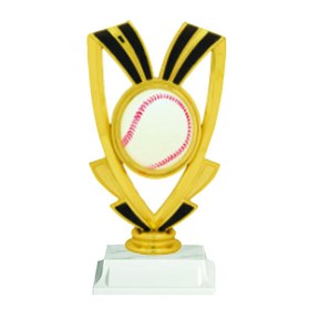 Baseball ribbon figure trophy